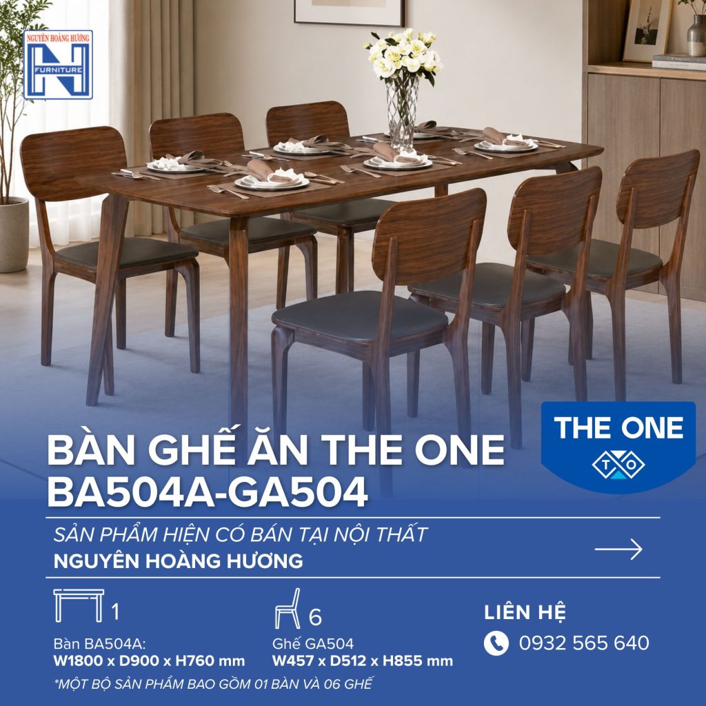 Bàn Ghế Ăn The One BA504A-GA504