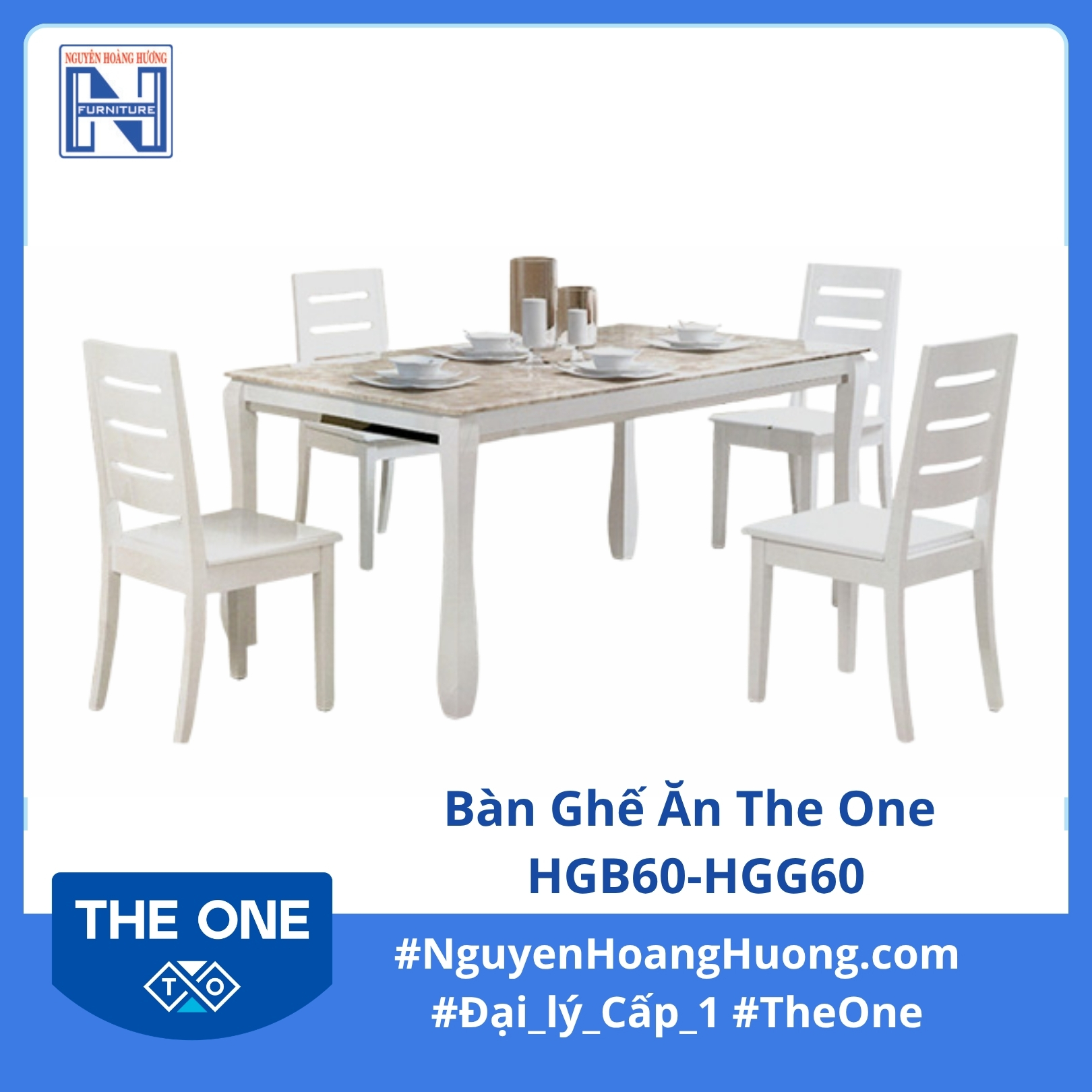 Bàn Ghế Ăn The One HGB60-HGG60 Bàn Ghế Ăn The One HGB60-HGG60