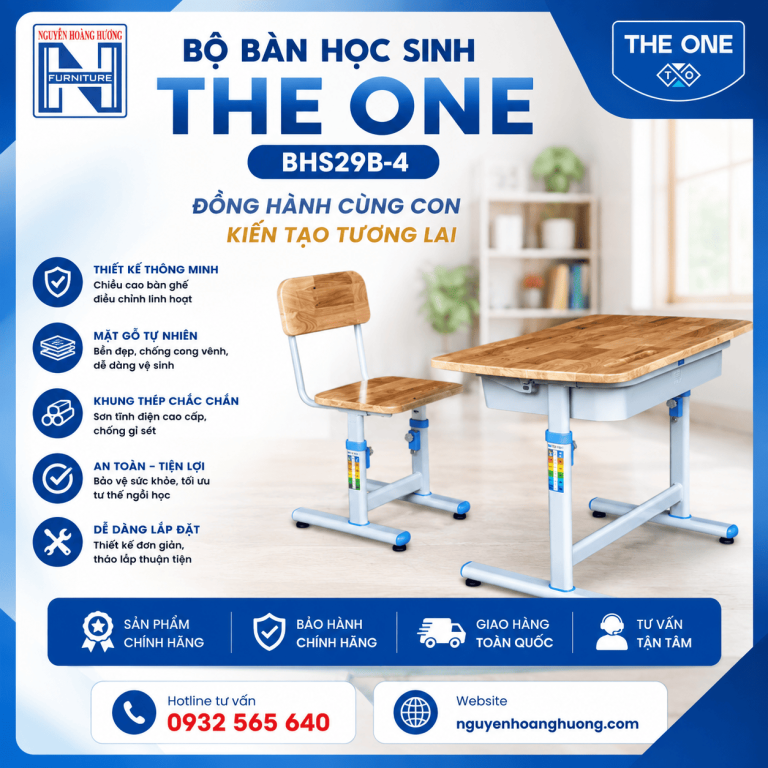 Bộ bàn học sinh The One BHS29B-4