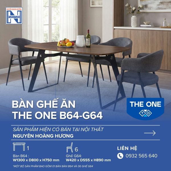 Bàn Ghế Ăn The One B64-G64