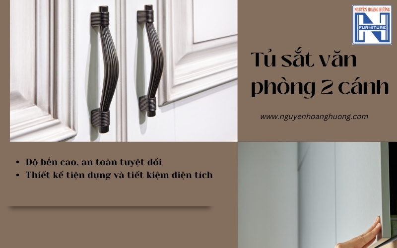 Tủ sắt văn phòng 2 cánh