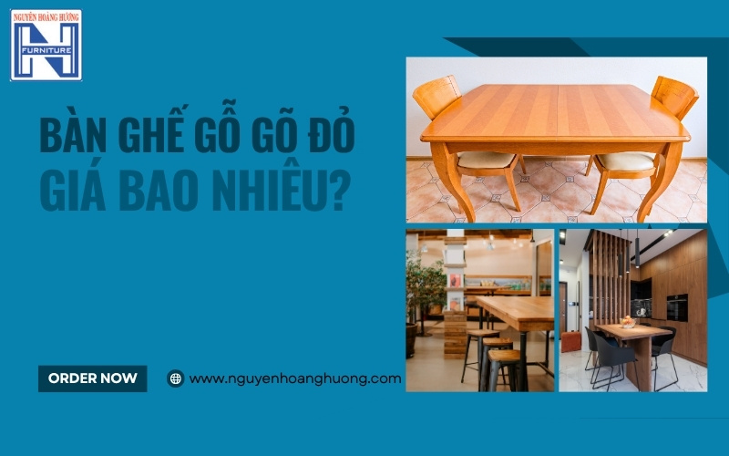 Bàn ghế gỗ gõ đỏ giá bao nhiêu