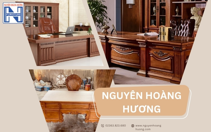 bàn làm việc gỗ gõ đỏ