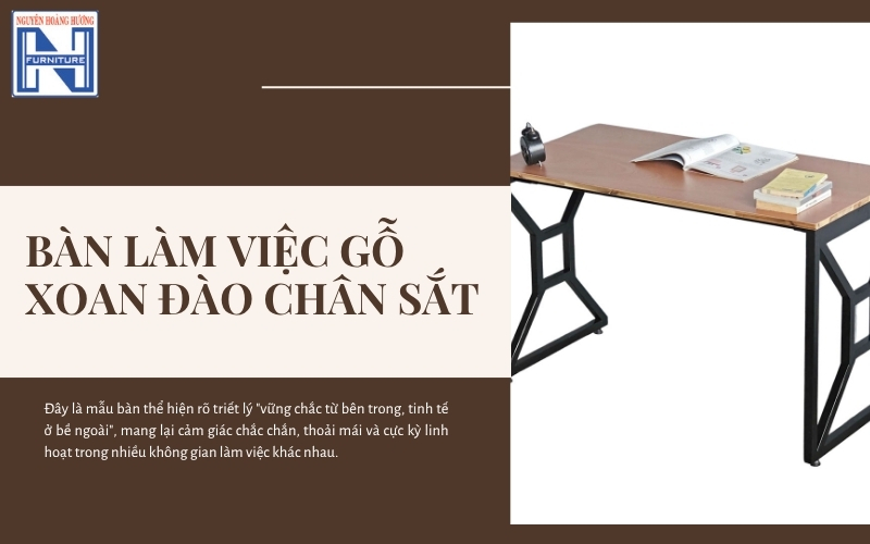 bàn làm việc gỗ xoan đào