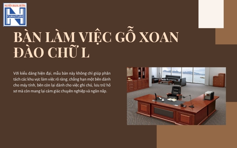 bàn làm việc gỗ xoan đào