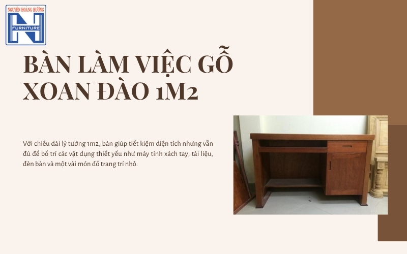 bàn làm việc gỗ xoan đào