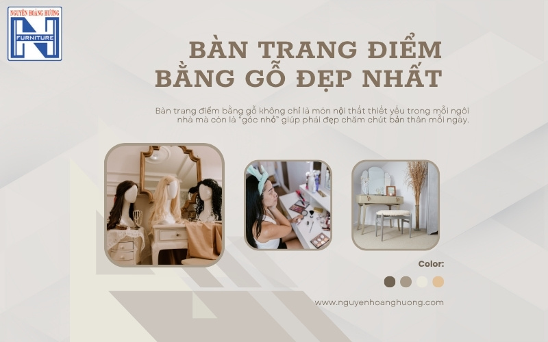 bàn trang điểm bằng gỗ đẹp nhất