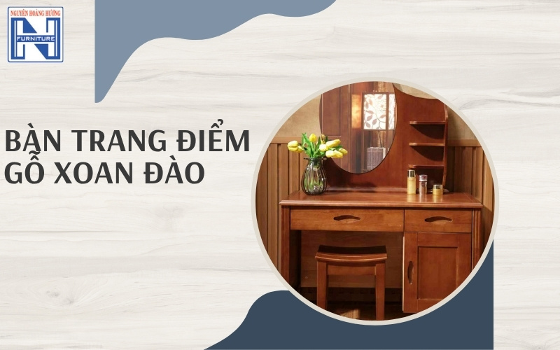 bàn trang điểm gỗ tự nhiên đơn giản