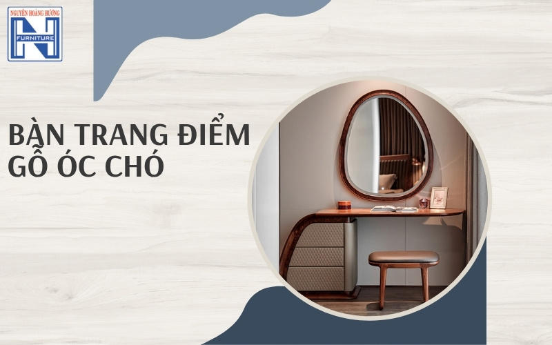 bàn trang điểm gỗ tự nhiên đơn giản