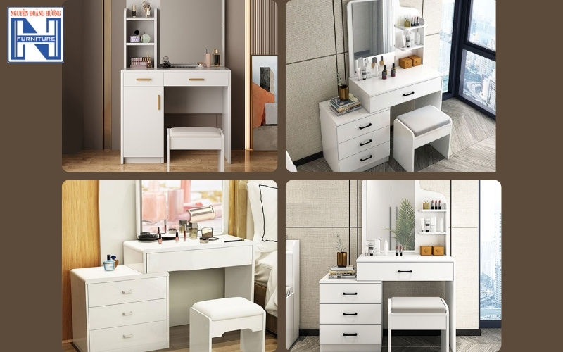 mẫu bàn trang điểm gỗ công nghiệp