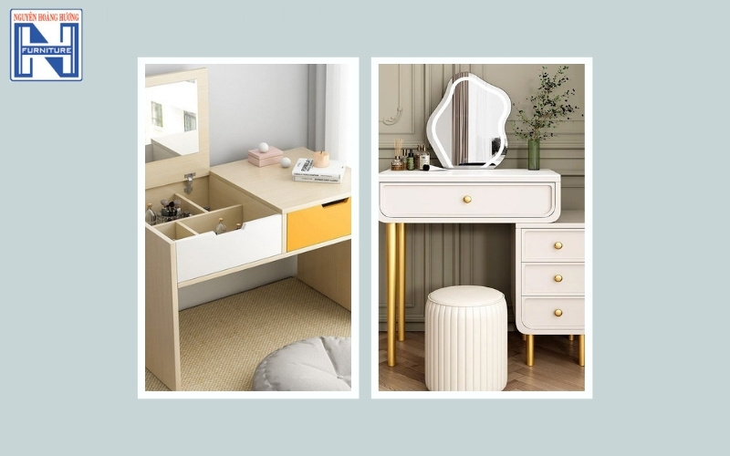 mẫu bàn trang điểm gỗ công nghiệp
