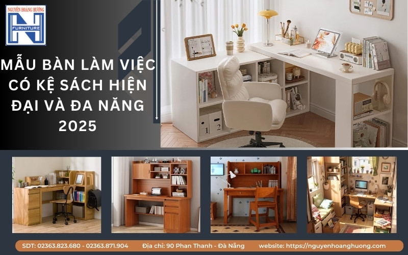 Bàn làm việc có kệ sách