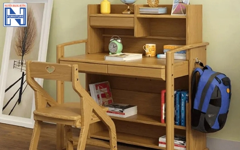 Bàn làm việc có kệ sách