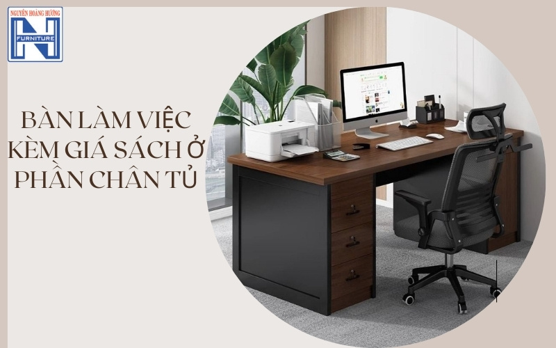 Bàn làm việc có kệ sách