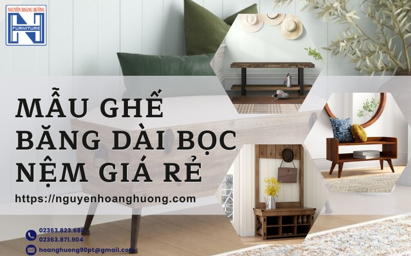Ghế băng dài bọc nệm giá rẻ