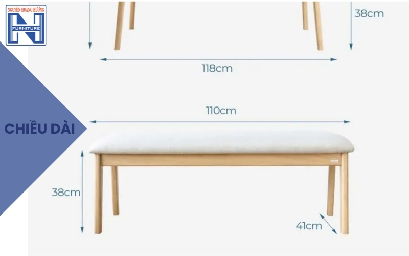 Ghế băng dài bọc nệm giá rẻ
