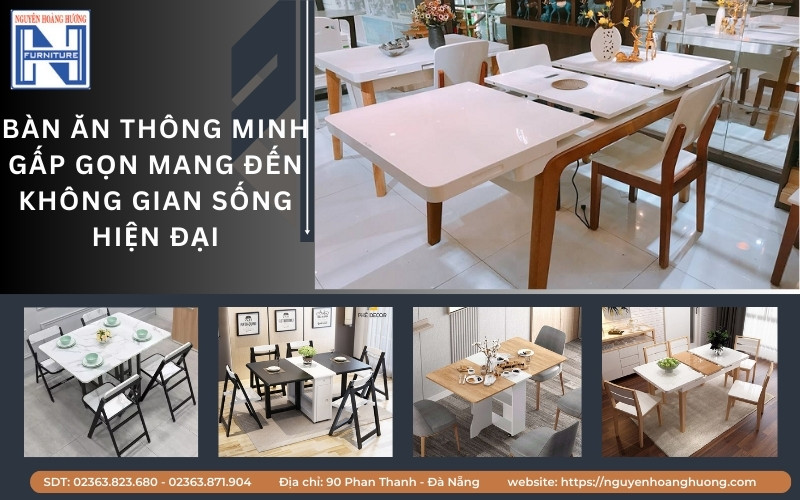Bàn ăn thông minh gấp gọn