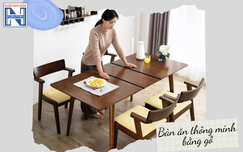 Bàn ăn thông minh gấp gọn