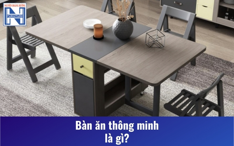 Bàn ăn thông minh gấp gọn 6 ghế