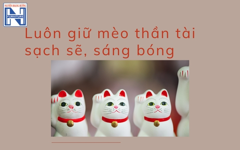 Cách để mèo thần tài trên bàn làm việc