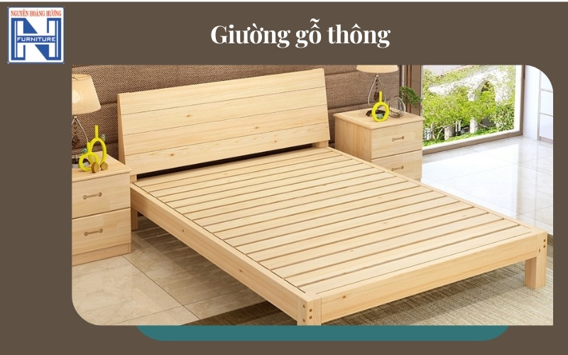Giá giường gỗ sồi 1m6