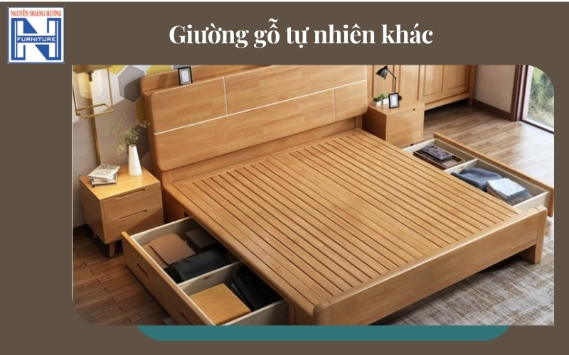 Giá giường gỗ sồi 1m6