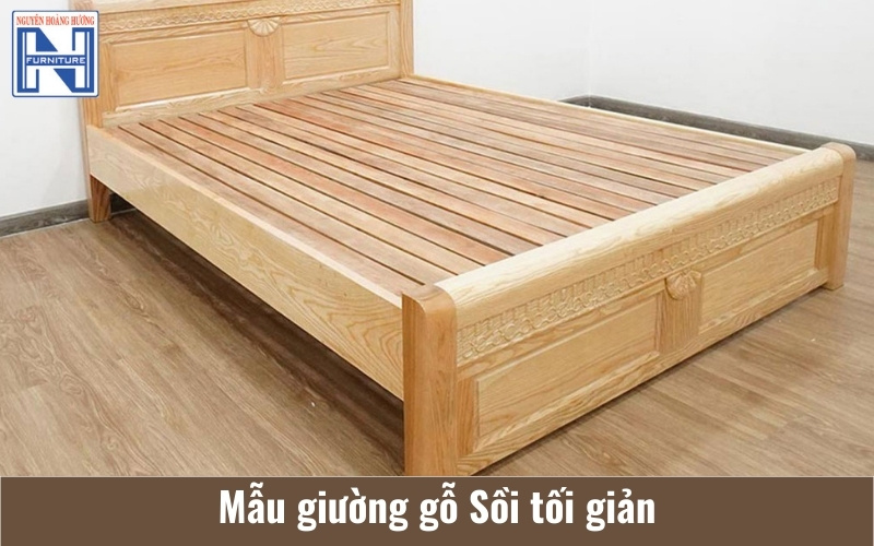 Giá giường gỗ sồi 1m6