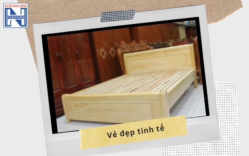 Giá giường gỗ sồi 1m6