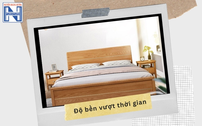 Giá giường gỗ sồi 1m6