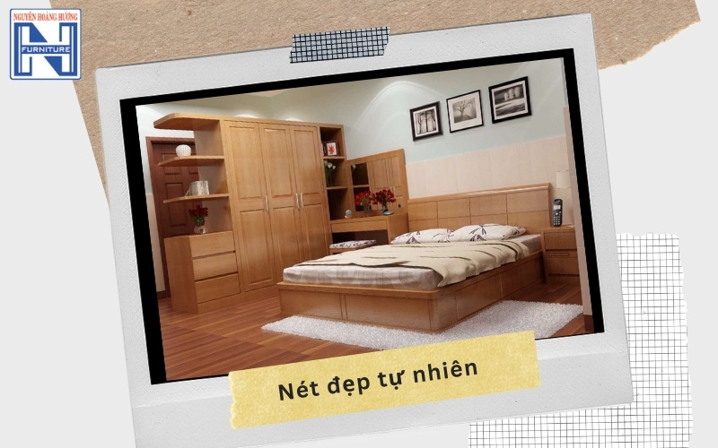 Giá giường gỗ sồi 1m6
