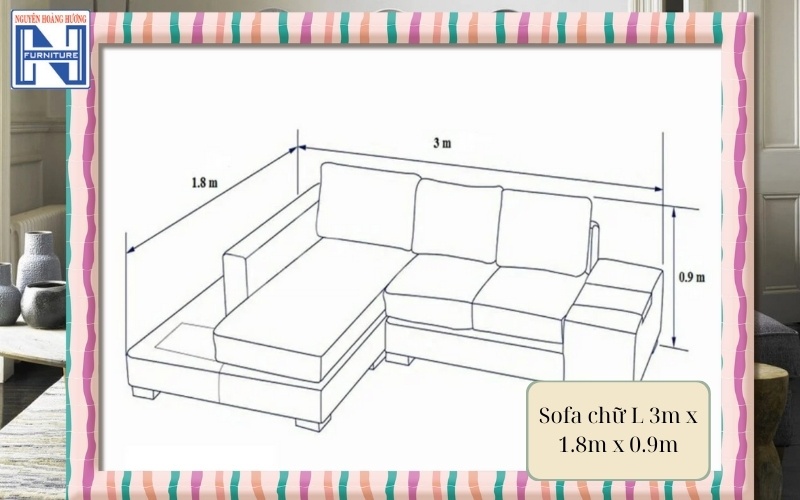Kích thước sofa chữ l