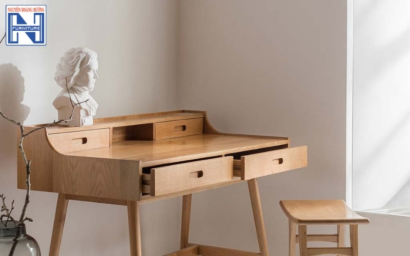 Mẫu bàn học đẹp bằng gỗ tự nhiên