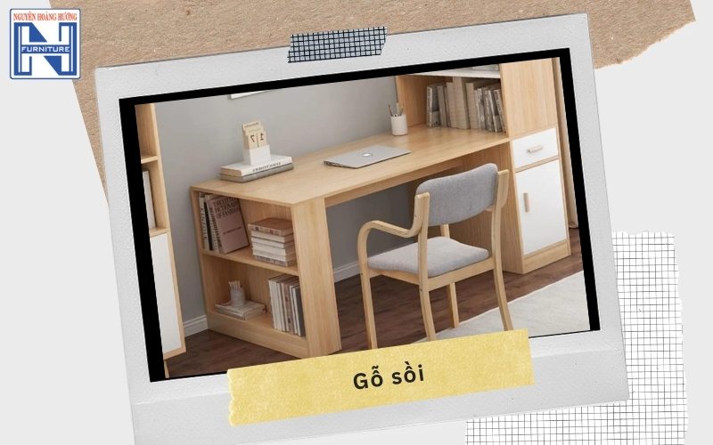 Mẫu bàn học đẹp bằng gỗ tự nhiên