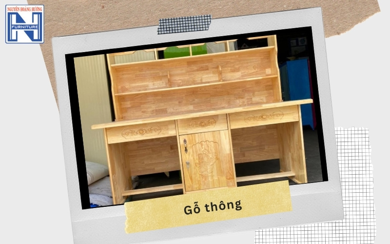 Mẫu bàn học đẹp bằng gỗ tự nhiên