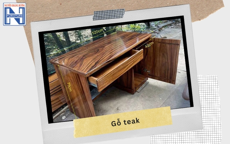 Mẫu bàn học đẹp bằng gỗ tự nhiên