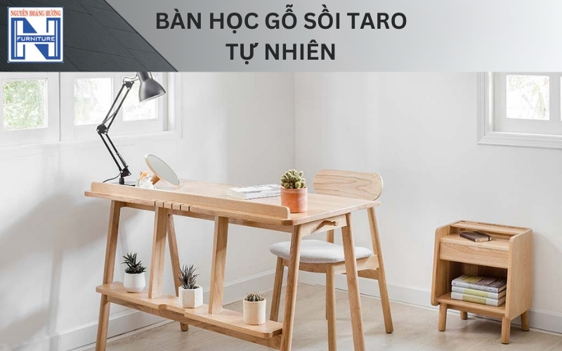 Mẫu bàn học đẹp bằng gỗ tự nhiên