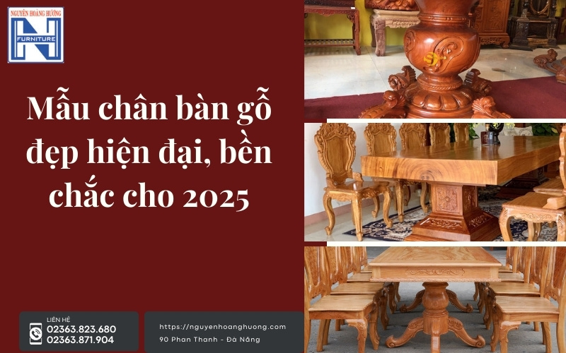 Mẫu chân bàn gỗ đẹp