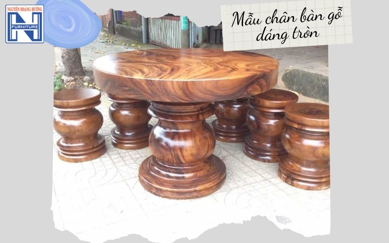 Mẫu chân bàn gỗ đẹp