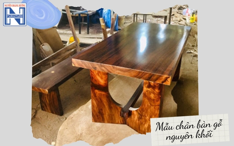 Mẫu chân bàn gỗ đẹp