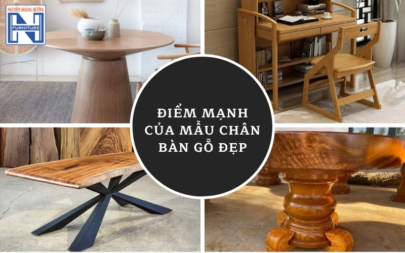 Mẫu chân bàn gỗ đẹp