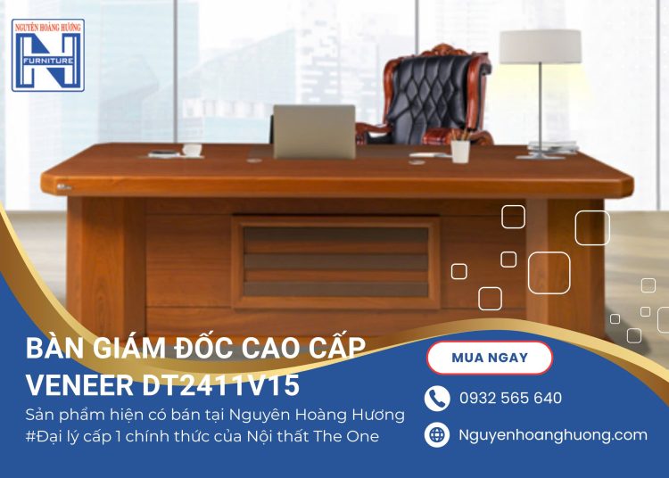 Bàn Giám Đốc Cao Cấp Veneer DT2411V15