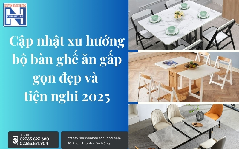 Bộ bàn ghế ăn gấp gọn