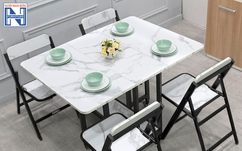 Bộ bàn ghế ăn gấp gọn