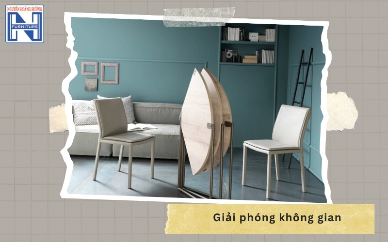 Bộ bàn ghế ăn gấp gọn