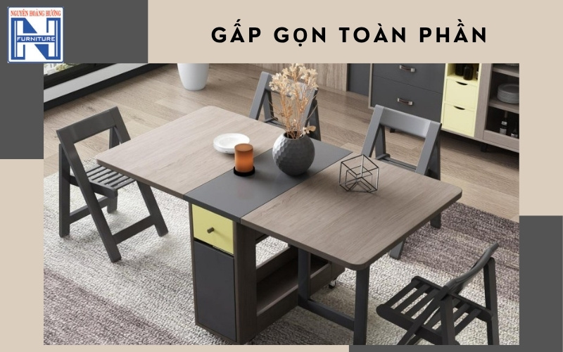 Bộ bàn ghế ăn gấp gọn