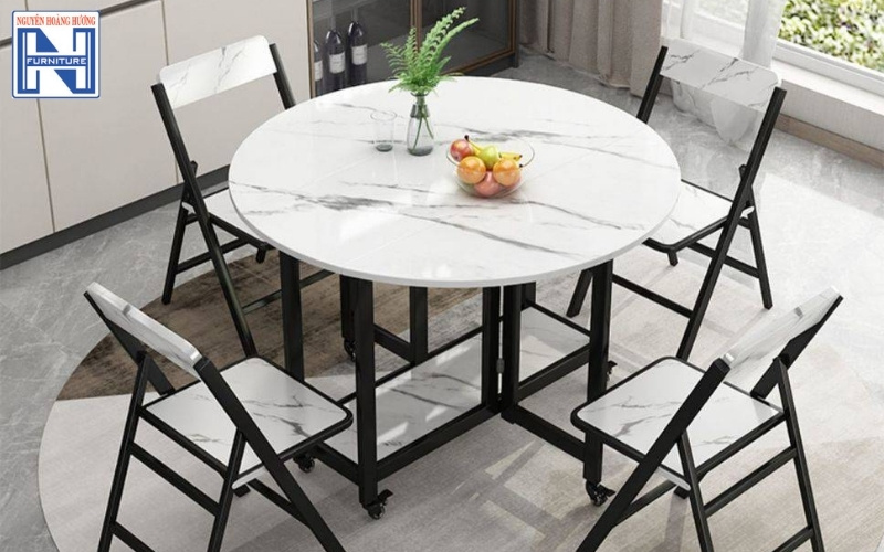 Bộ bàn ghế ăn gấp gọn