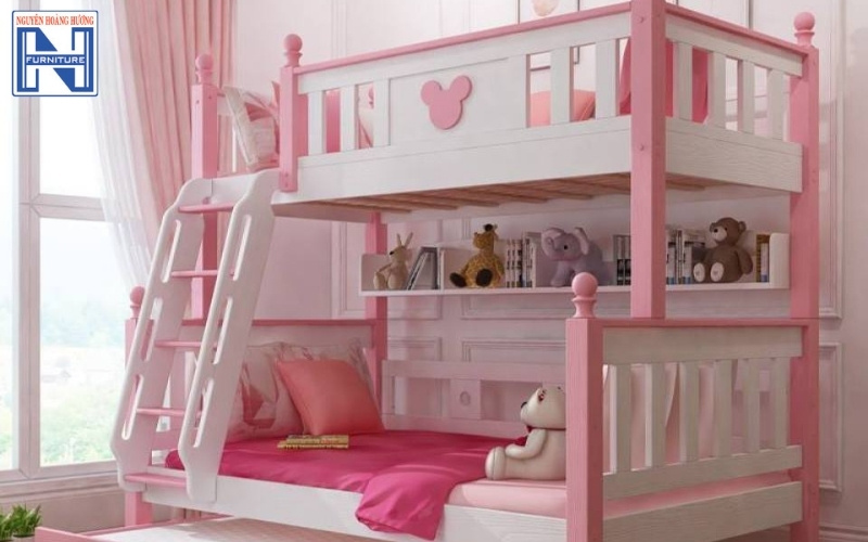 Giá giường tầng gỗ công nghiệp