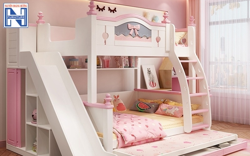 Giá giường tầng gỗ công nghiệp