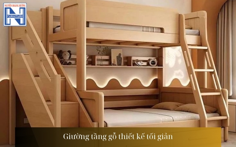 Giá giường tầng gỗ công nghiệp