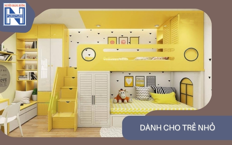 Giá giường tầng gỗ công nghiệp